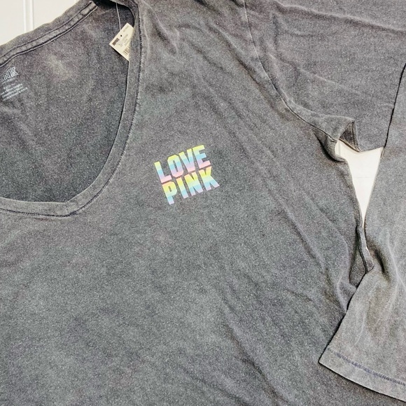 •VS PINK• rainbow logo crop tee - Picture 2 of 5